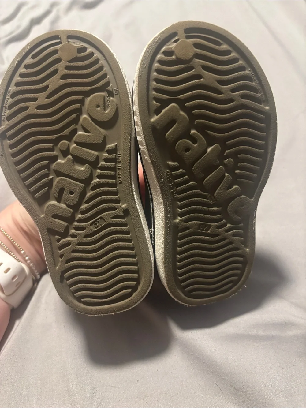 Native Kids Slip-On Sneakers in Olive Green